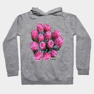 Pink Ice protea Hoodie